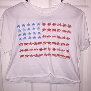 Crop top American shirt
